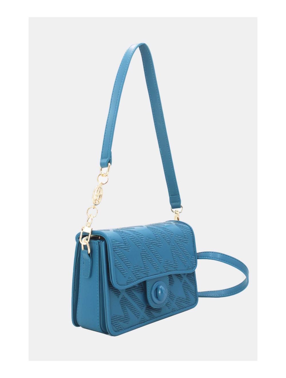 Tom&eva Sac Porté Épaule Brodé M Avec Double Bandoulière 24B-5889-Bleu