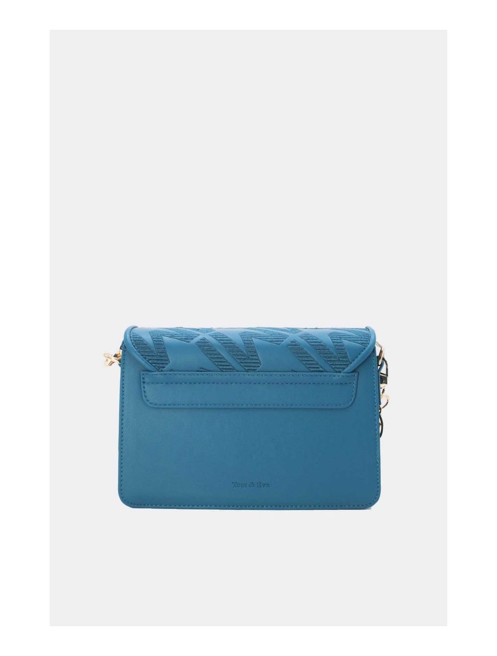 Tom&eva Sac Porté Épaule Brodé M Avec Double Bandoulière 24B-5889-Bleu