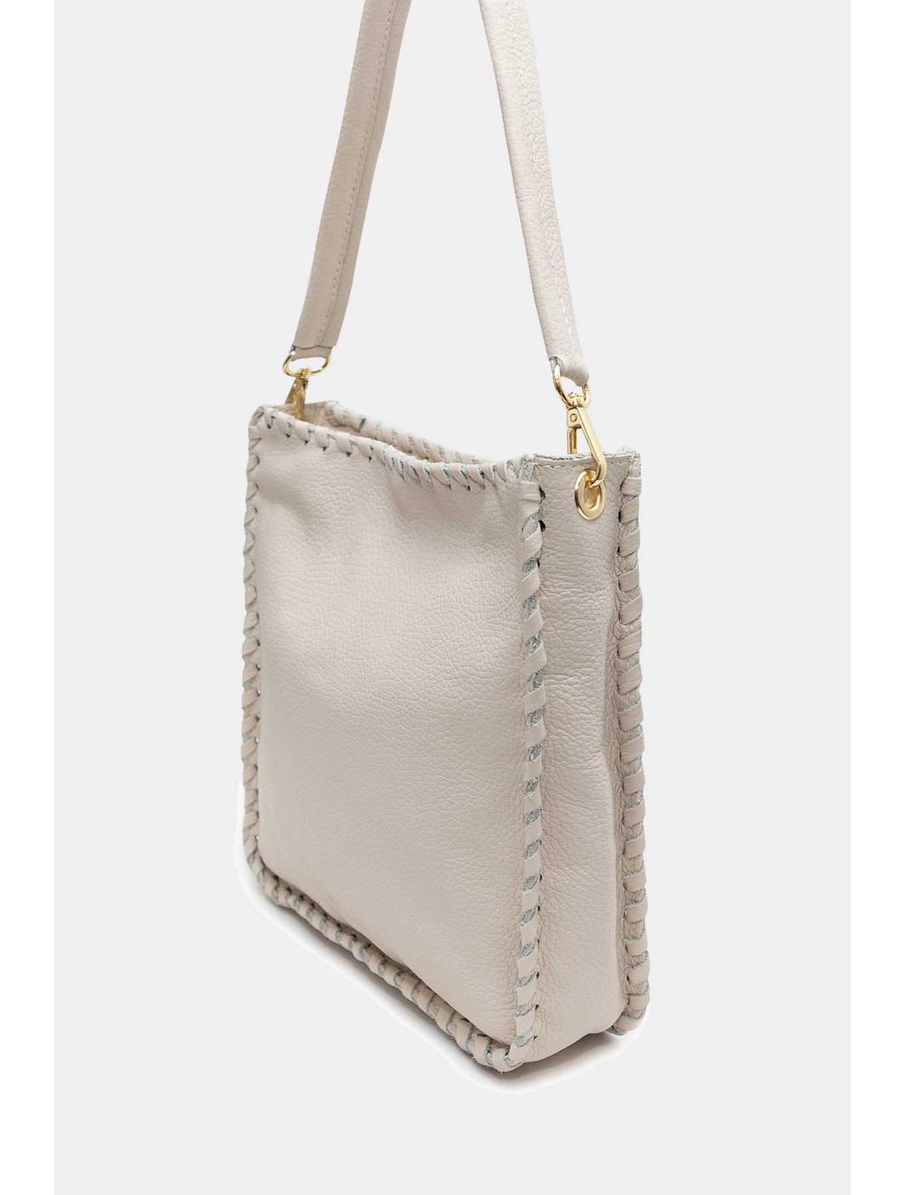 Tom&eva Sac Porté Épaule De Vachette Grainé 4156 STEPHANIE-Beige