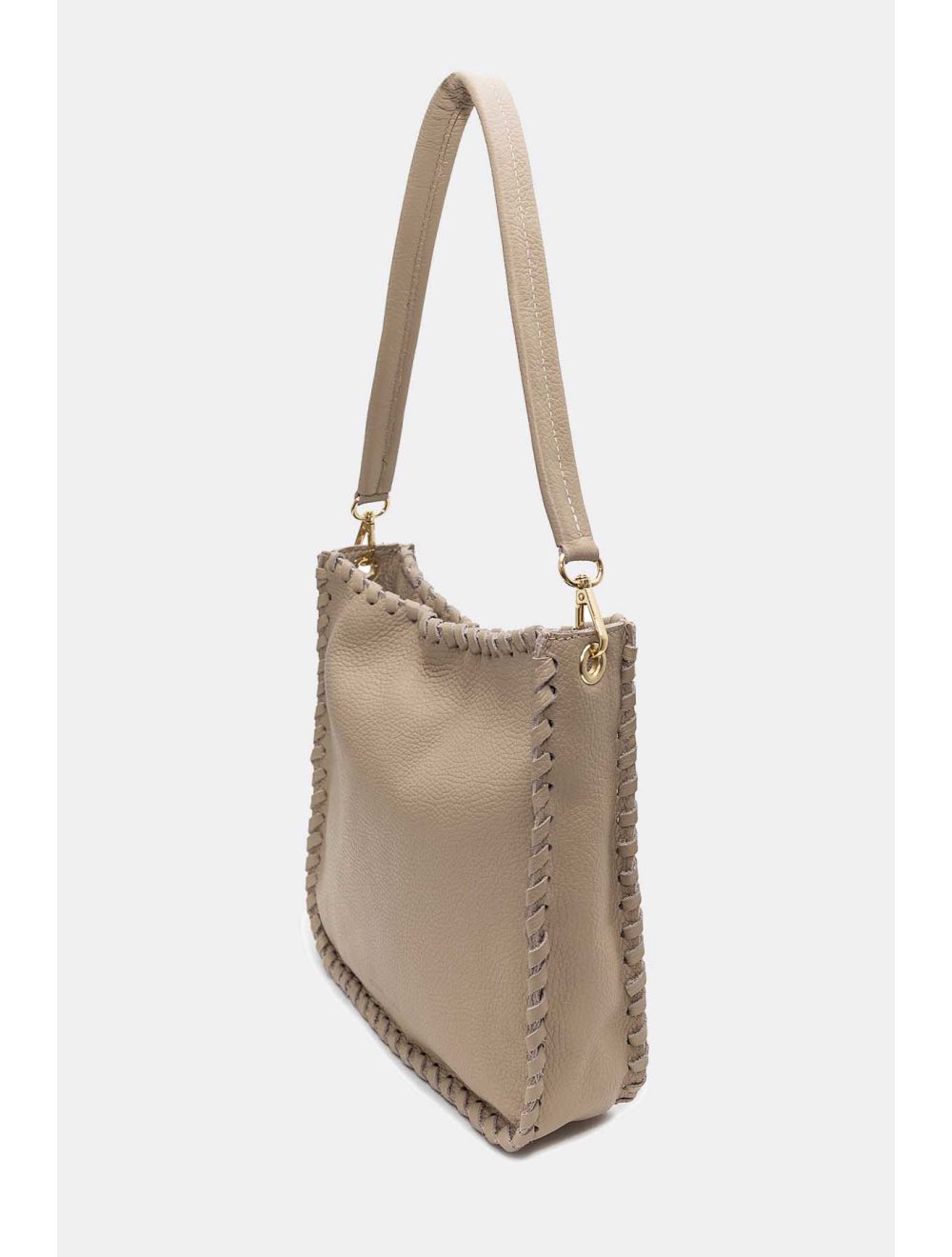 Tom&eva Sac Porté Épaule De Vachette Grainé 4156 STEPHANIE-Taupe