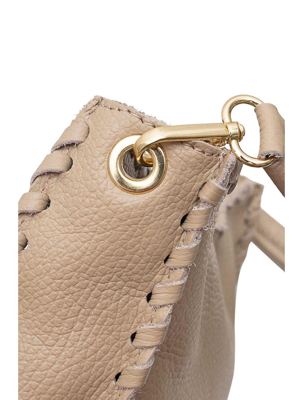 Tom&eva Sac Porté Épaule De Vachette Grainé 4156 STEPHANIE-Taupe