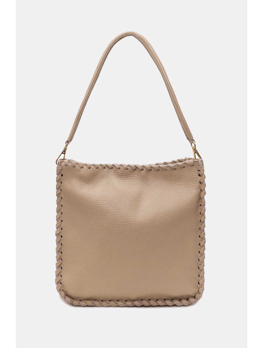 tom&eva Sac Porté Épaule De Vachette Grainé 4156 STEPHANIE-Taupe