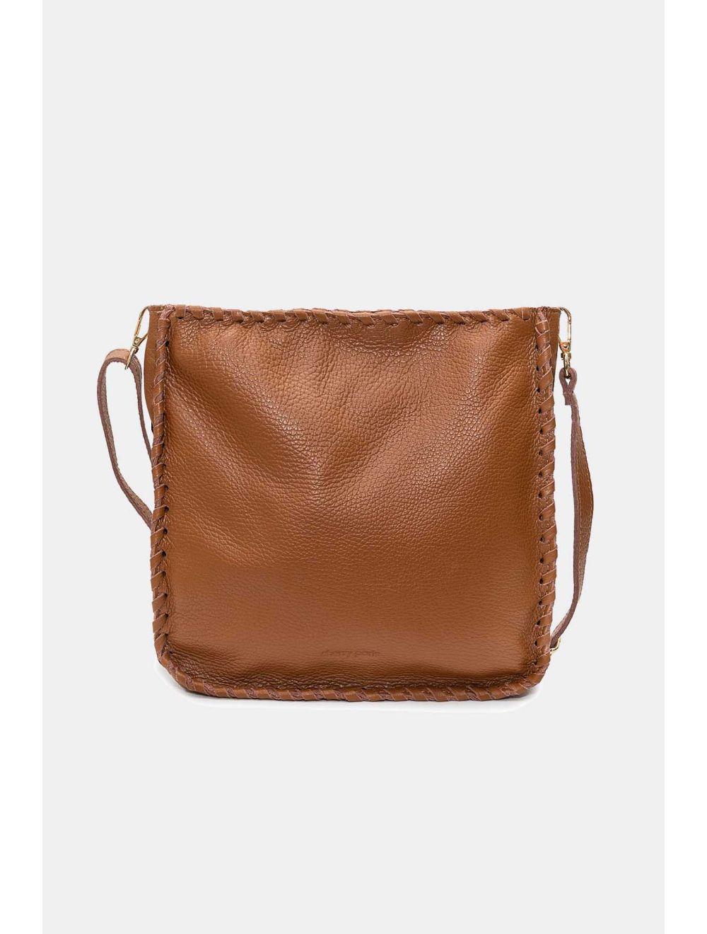 Tom&eva Sac Porté Épaule De Vachette Grainé 4156 STEPHANIE-Cognac