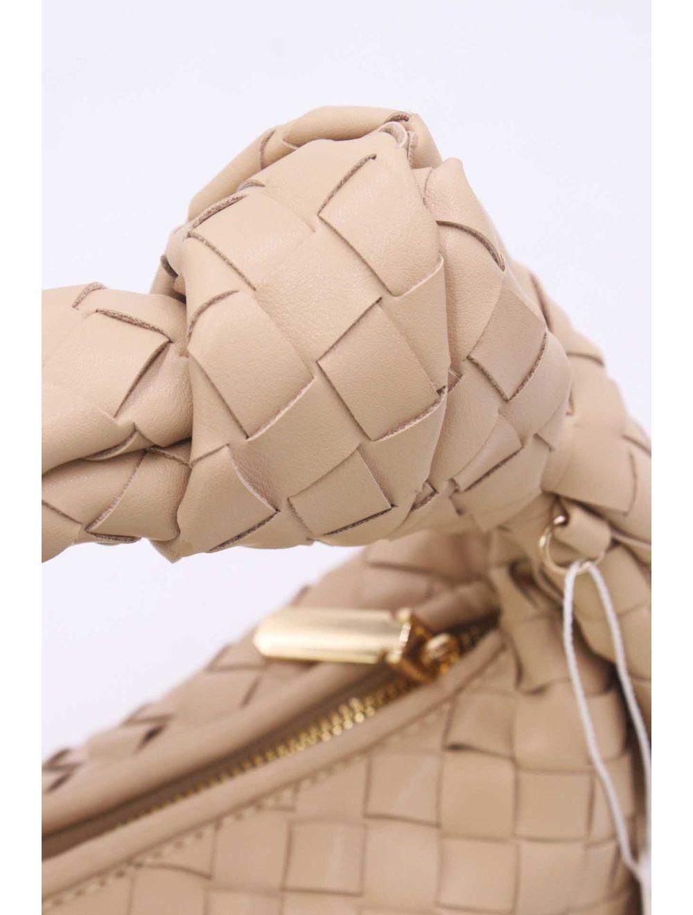 Tom&eva Sac Porté Épaule Demi Lune Tressé 24P-5934-Abricot