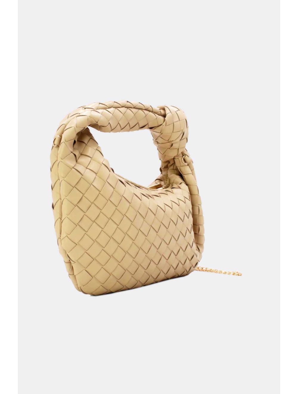 tom&eva Sac Porté Épaule Demi Lune Tressé 24P-5934-Abricot