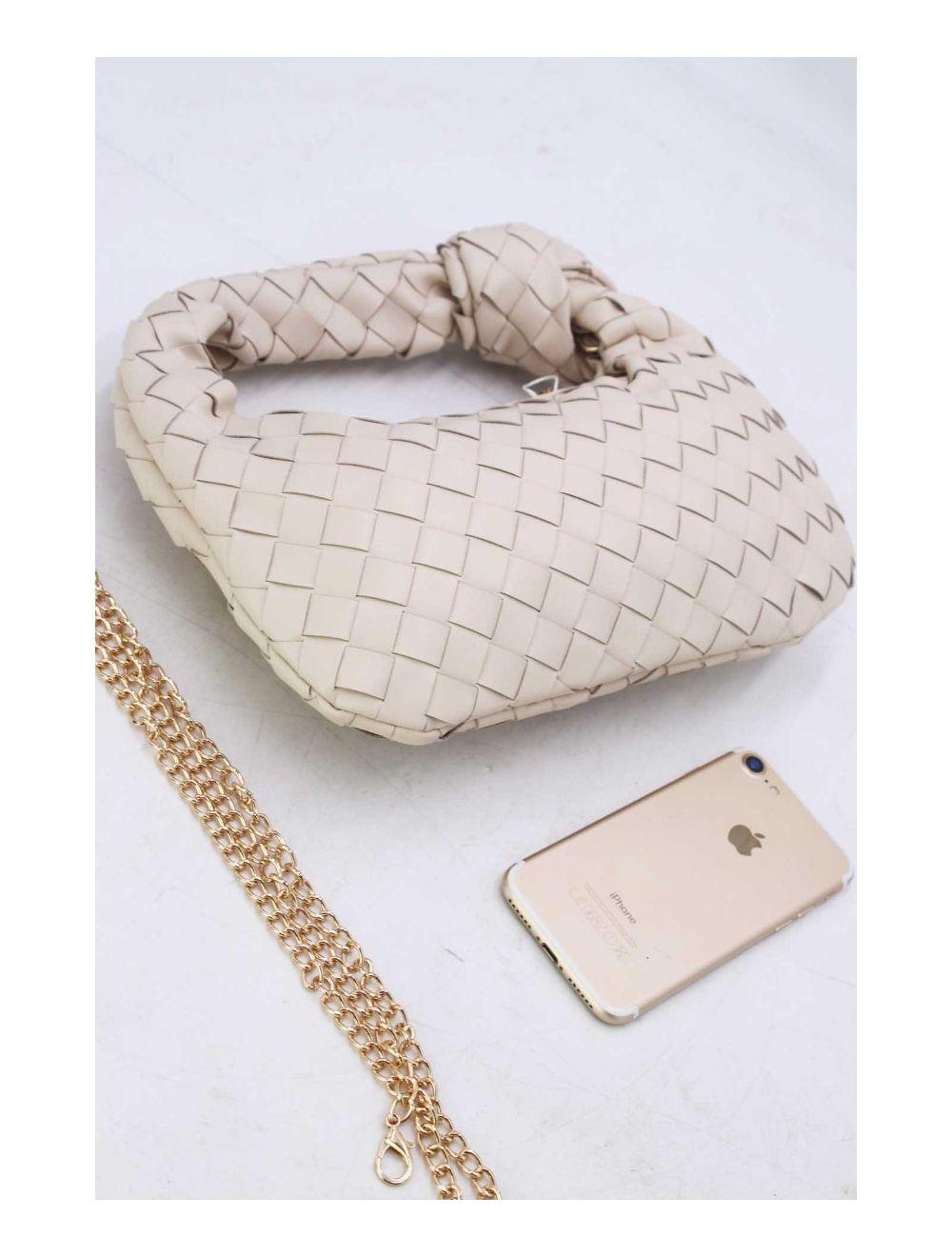 tom&eva Sac Porté Épaule Demi Lune Tressé 24P-5934-Beige