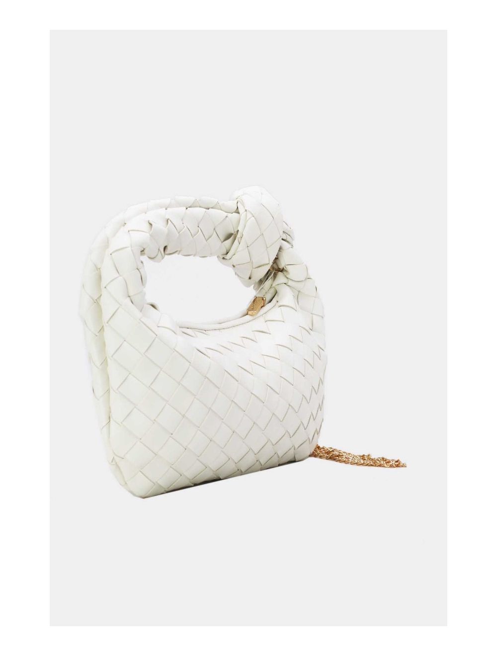 Tom&eva Sac Porté Épaule Demi Lune Tressé 24P-5934-Blanc