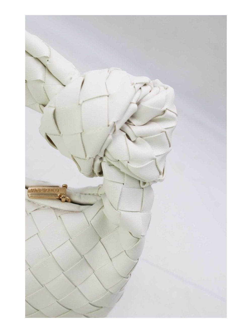 Tom&eva Sac Porté Épaule Demi Lune Tressé 24P-5934-Blanc