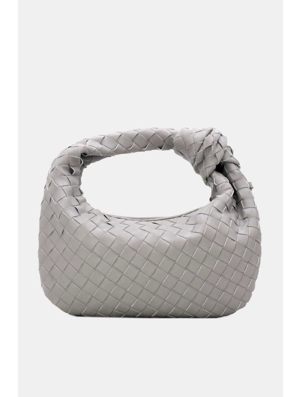 tom&eva Sac Porté Épaule Demi Lune Tressé 24P-5934-Gris