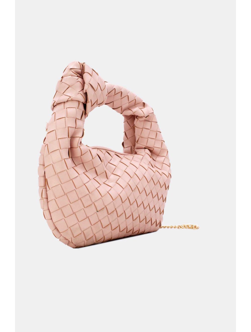 Tom&eva Sac Porté Épaule Demi Lune Tressé 24P-5934-Pink