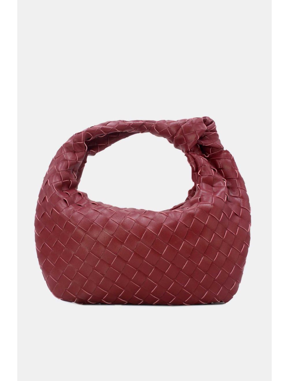 Tom&eva Sac Porté Épaule Demi Lune Tressé 24P-5934-Rouge