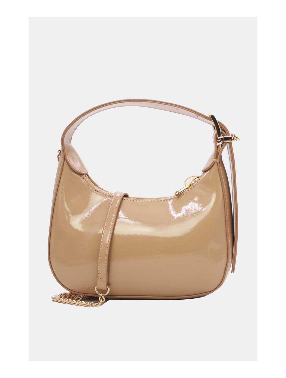 Tom&eva Sac Porté Épaule Demi Lune Verni Forme Croissant 24P-5910-Abricot