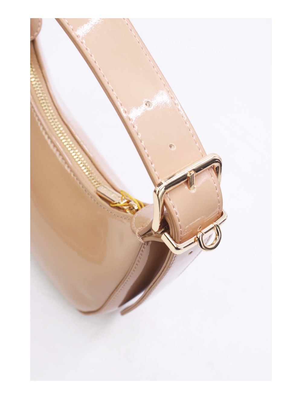 Tom&eva Sac Porté Épaule Demi Lune Verni Forme Croissant 24P-5910-Abricot