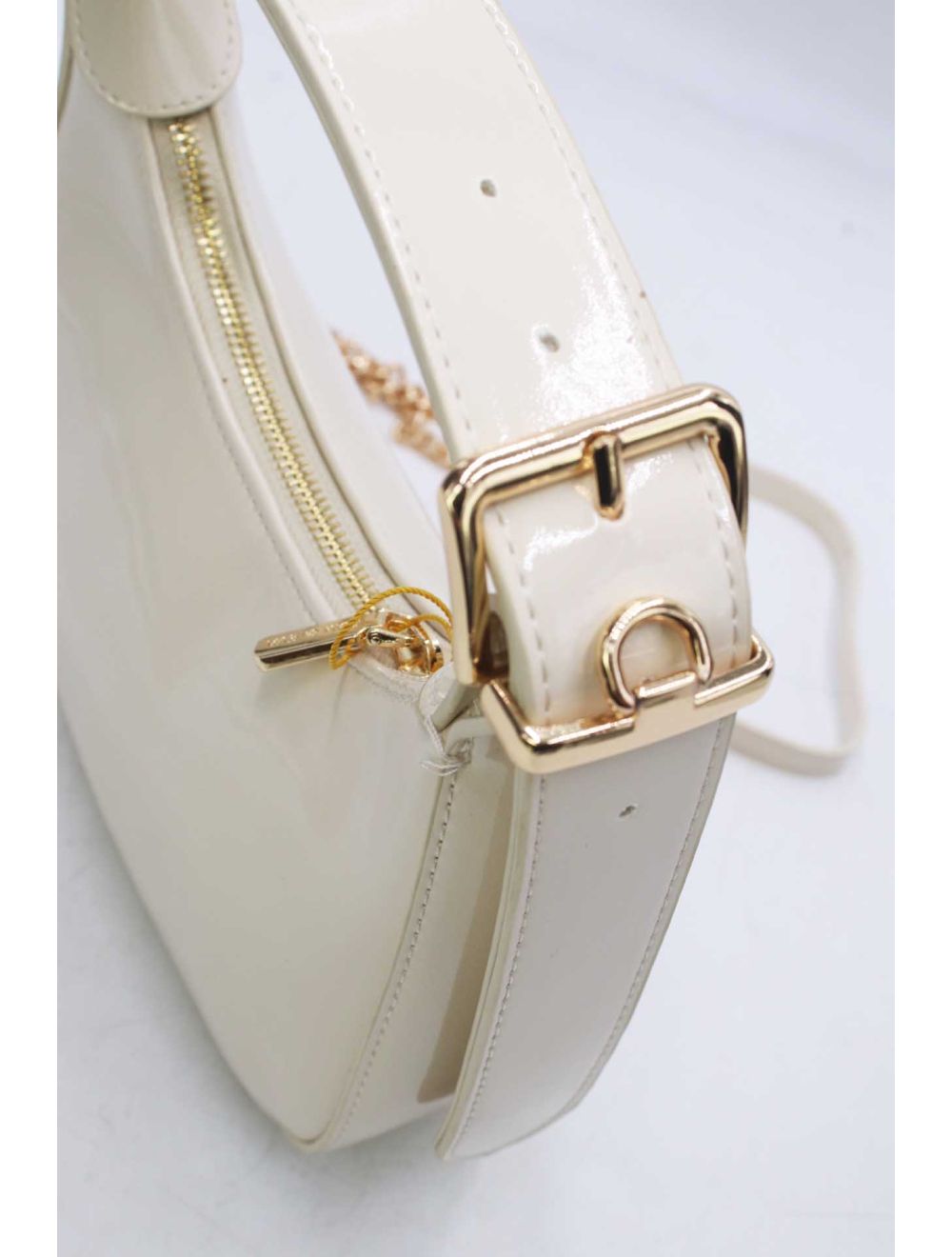 Tom&eva Sac Porté Épaule Demi Lune Verni Forme Croissant 24P-5910-Beige