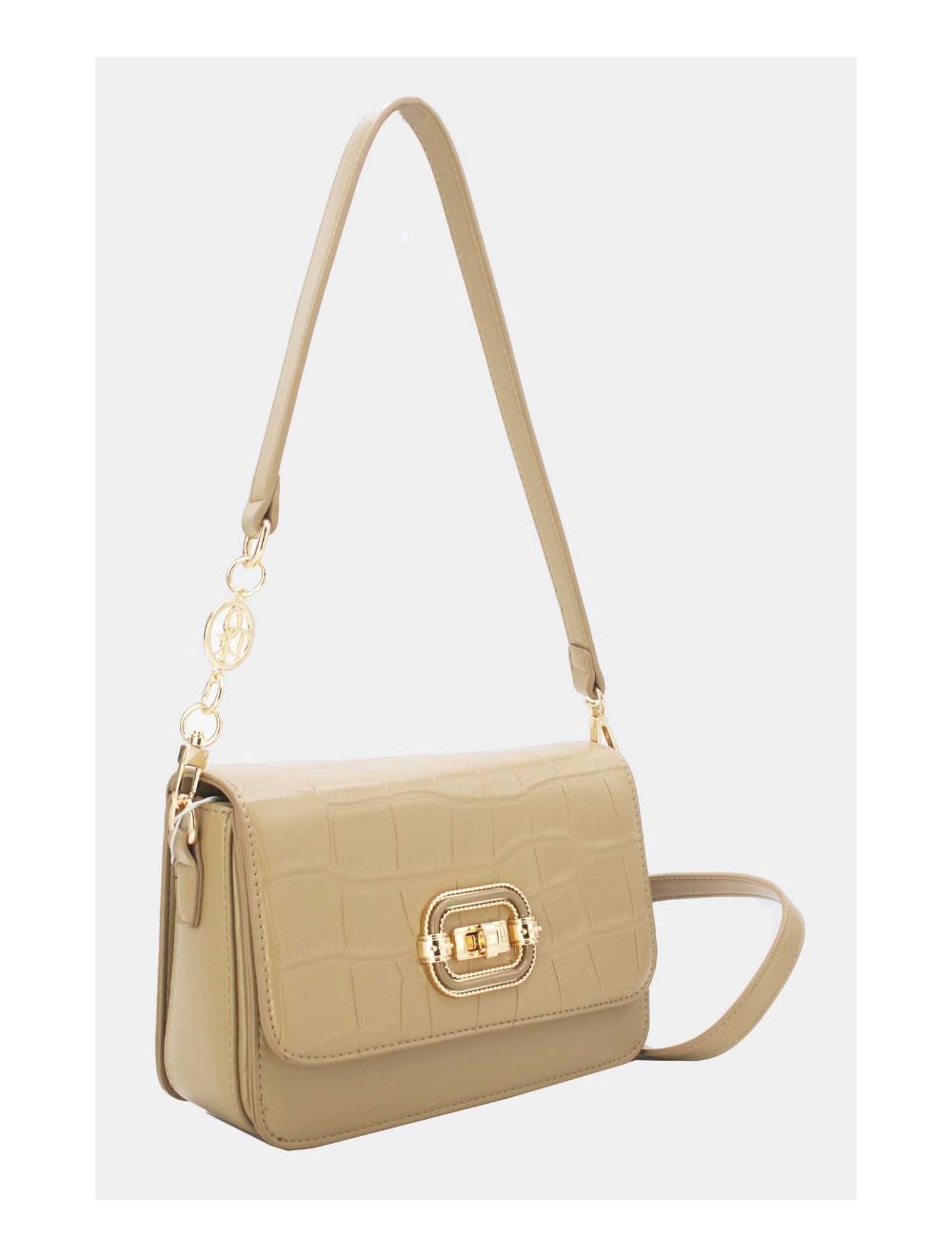 Tom&eva Sac Porté Épaule Effet Croco Avec Double Bandoulière 24B-5891-Kaki