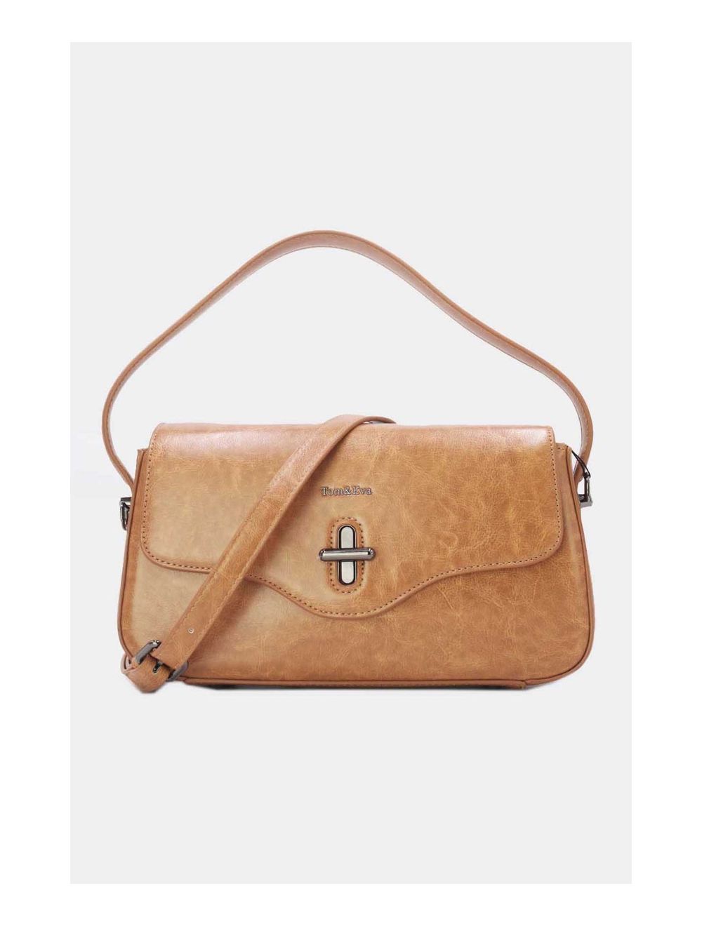 tom&eva Sac Porté Épaule Effet Cuir Vernis 24B-6093-Abricot