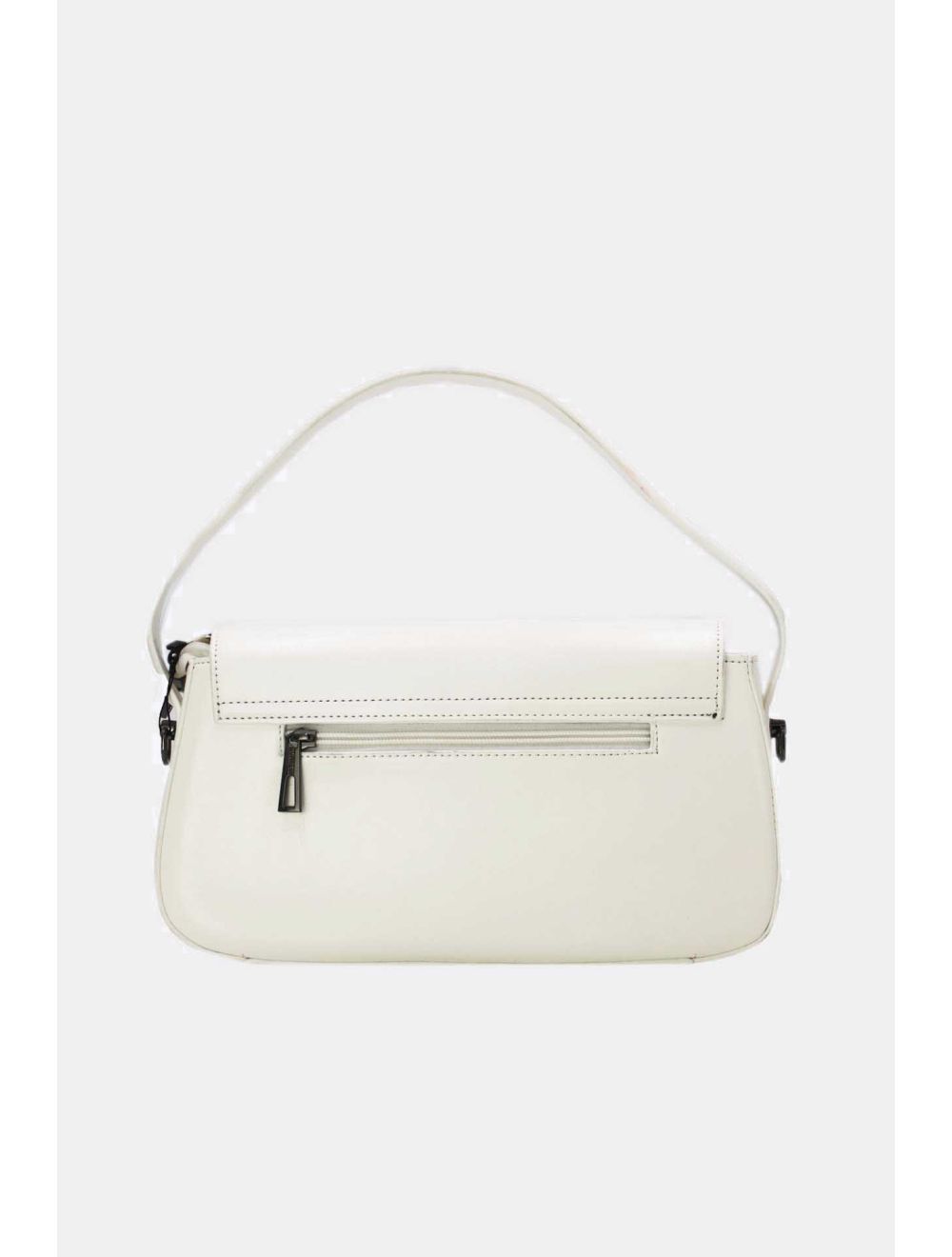 Tom&eva Sac Porté Épaule Effet Cuir Vernis 24B-6093-Blanc