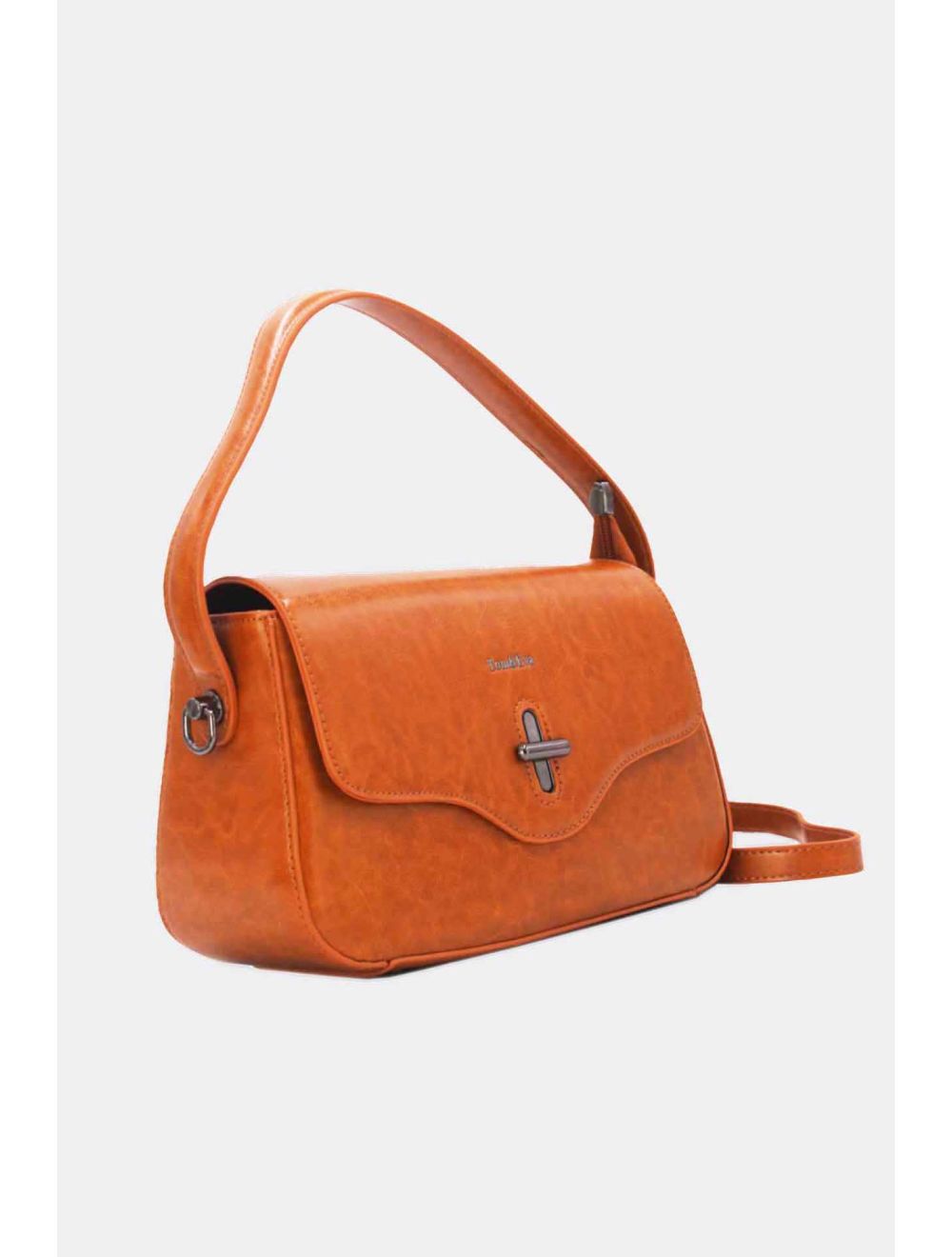 Tom&eva Sac Porté Épaule Effet Cuir Vernis 24B-6093-Marron