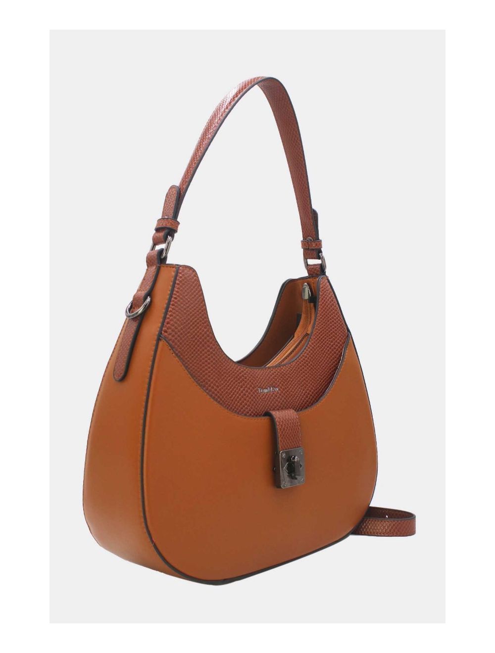 Tom&eva Sac Porté Épaule Effet Serpent 24B-6100-Brown/Coffee
