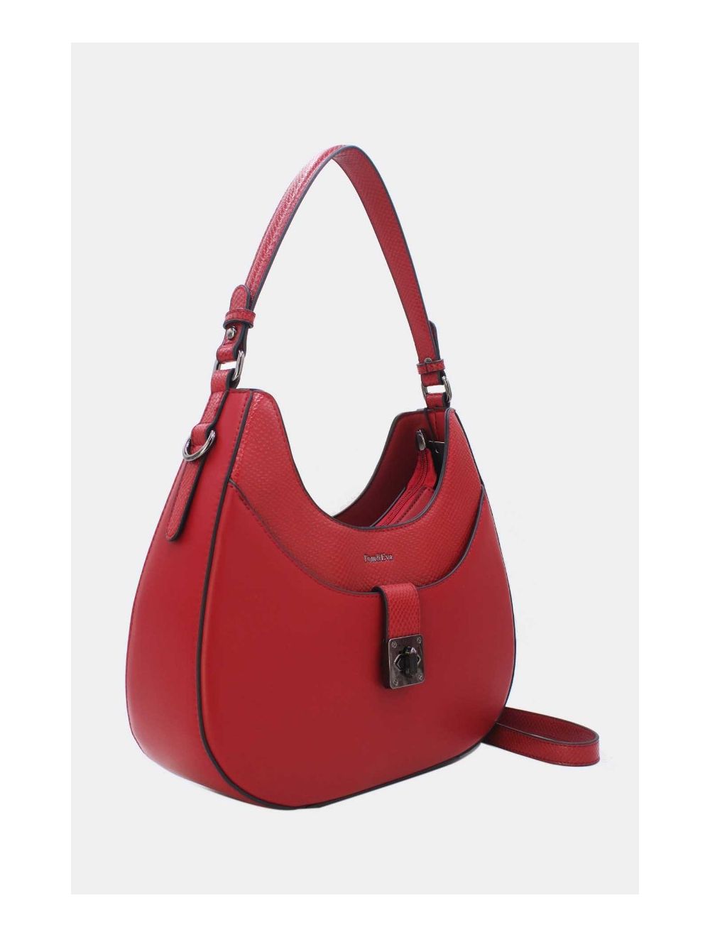 Tom&eva Sac Porté Épaule Effet Serpent 24B-6100-Burgundy