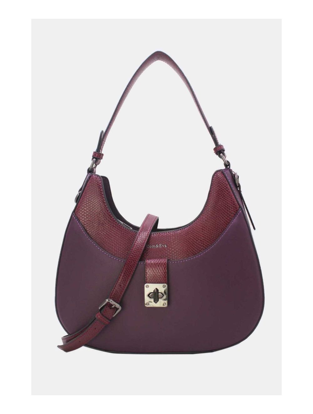 Tom&eva Sac Porté Épaule Effet Serpent 24B-6100-Violet