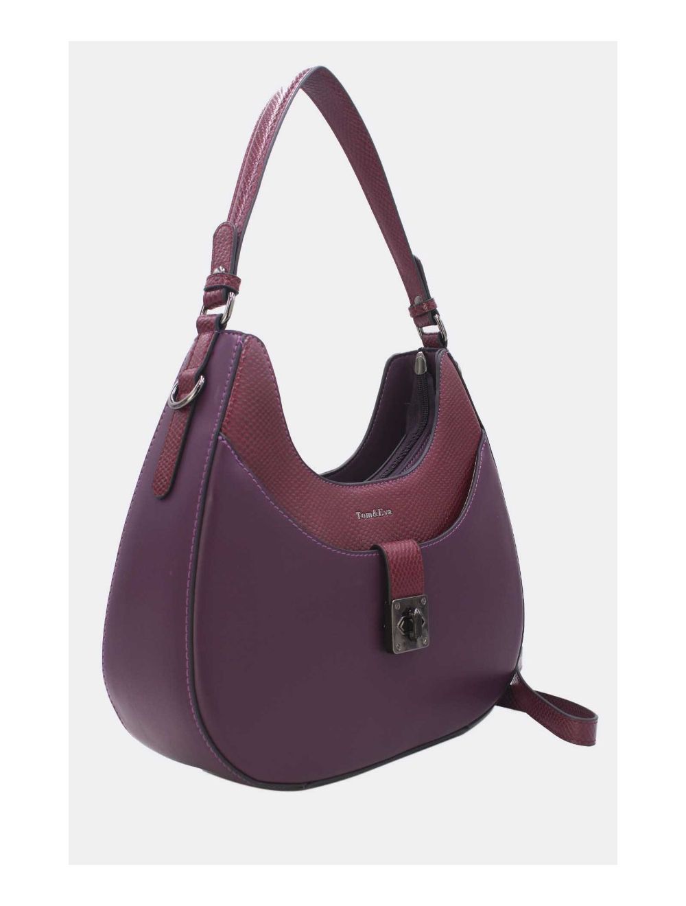 Tom&eva Sac Porté Épaule Effet Serpent 24B-6100-Violet