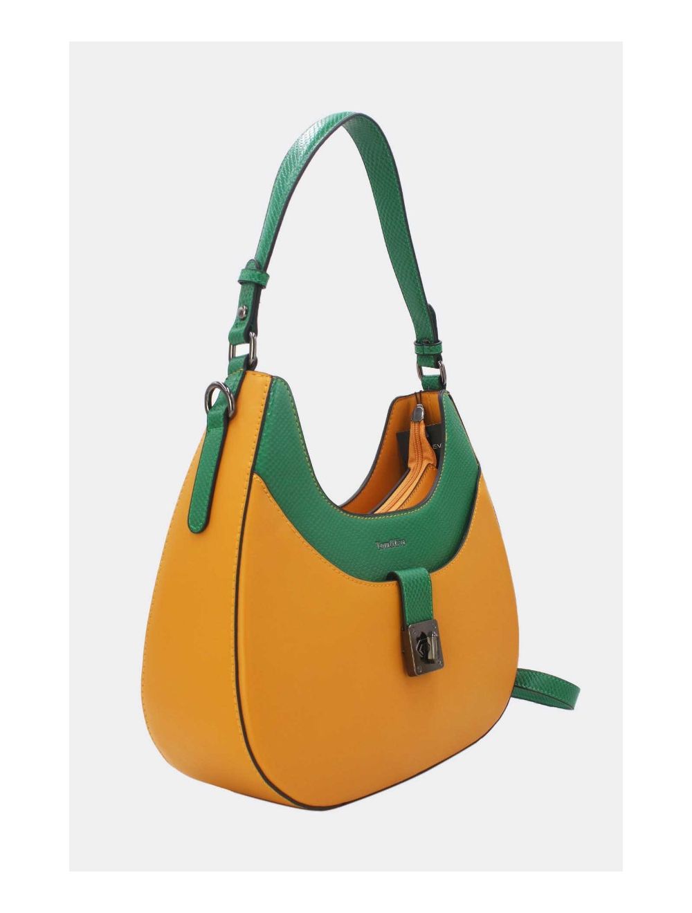 Tom&eva Sac Porté Épaule Effet Serpent 24B-6100-Yellow/Green