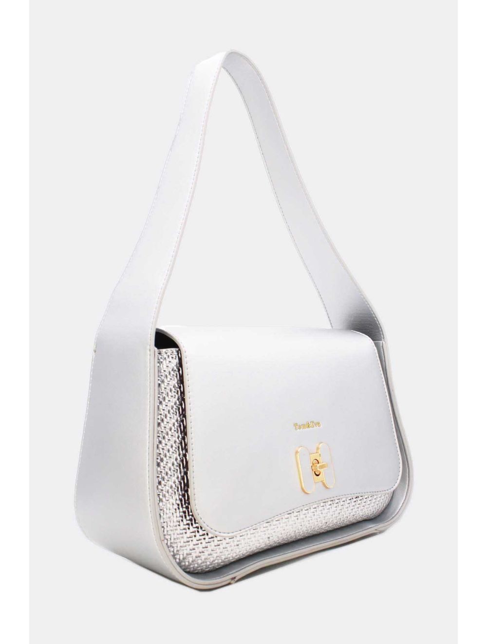 Tom&eva Sac Porté Épaule Effet Tressé 24B-6057-Argenté