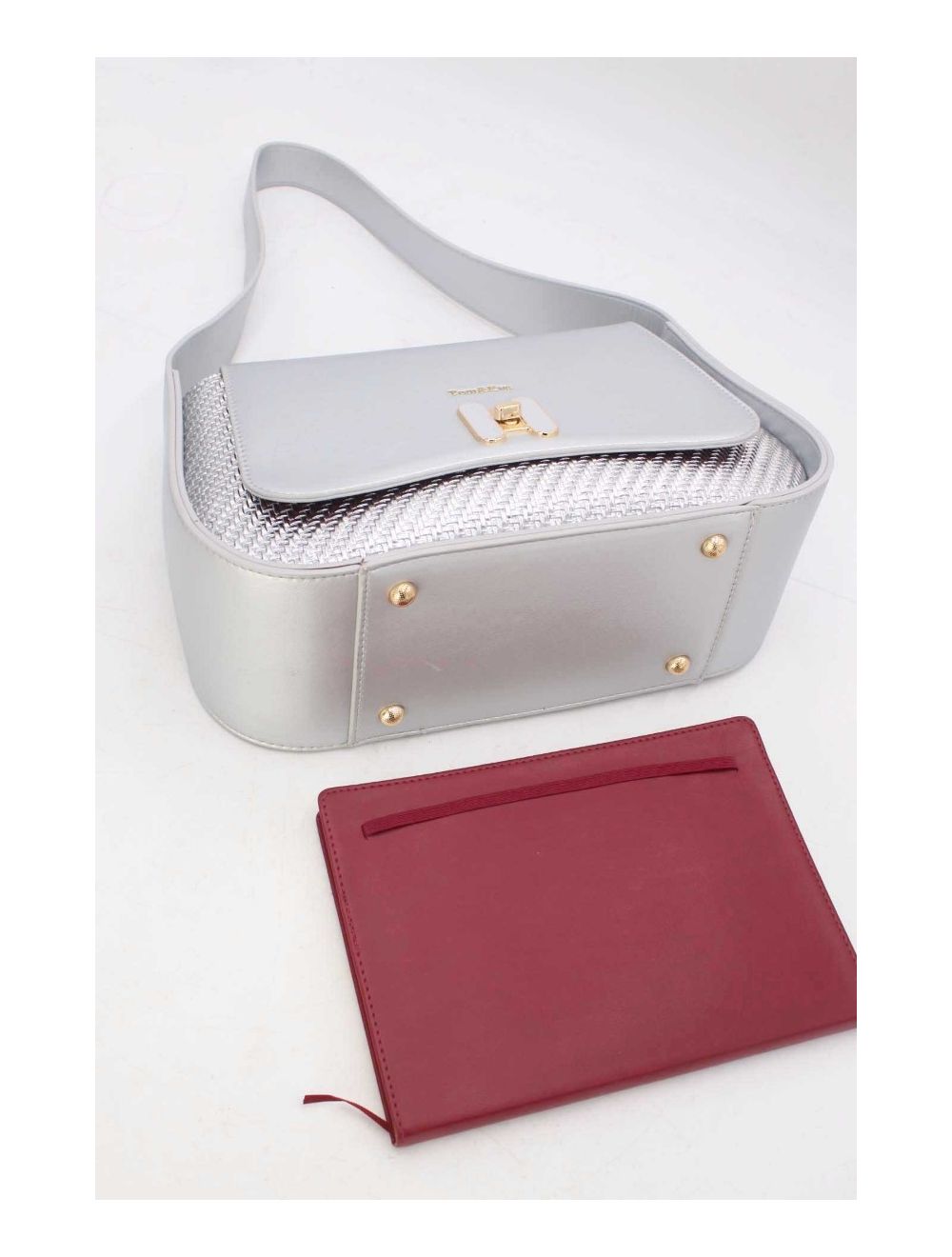 Tom&eva Sac Porté Épaule Effet Tressé 24B-6057-Argenté