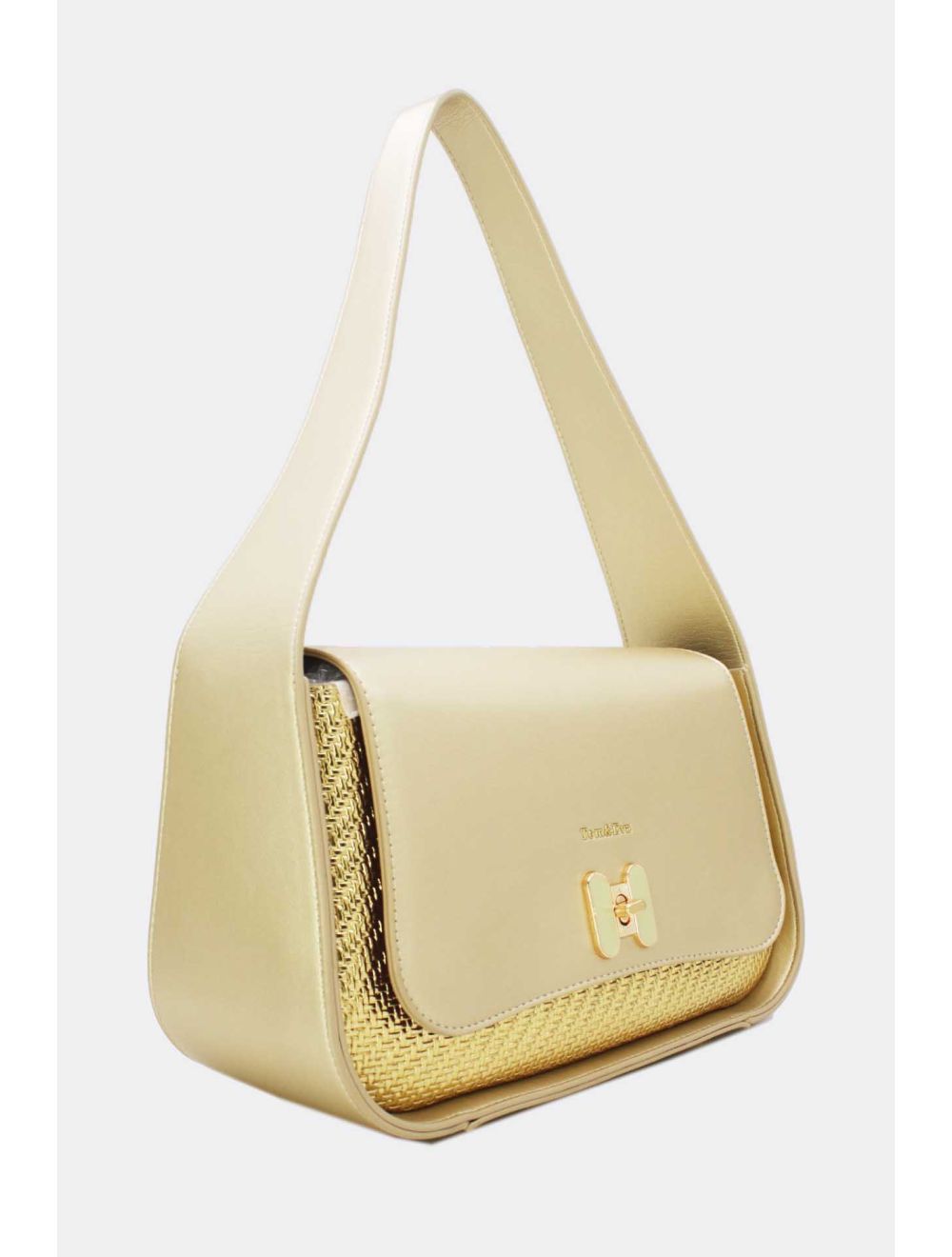 Tom&eva Sac Porté Épaule Effet Tressé 24B-6057-Doré