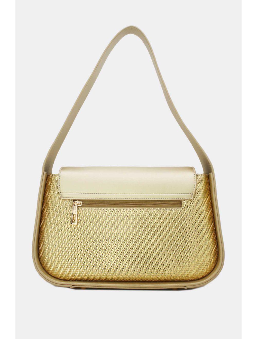 Tom&eva Sac Porté Épaule Effet Tressé 24B-6057-Doré