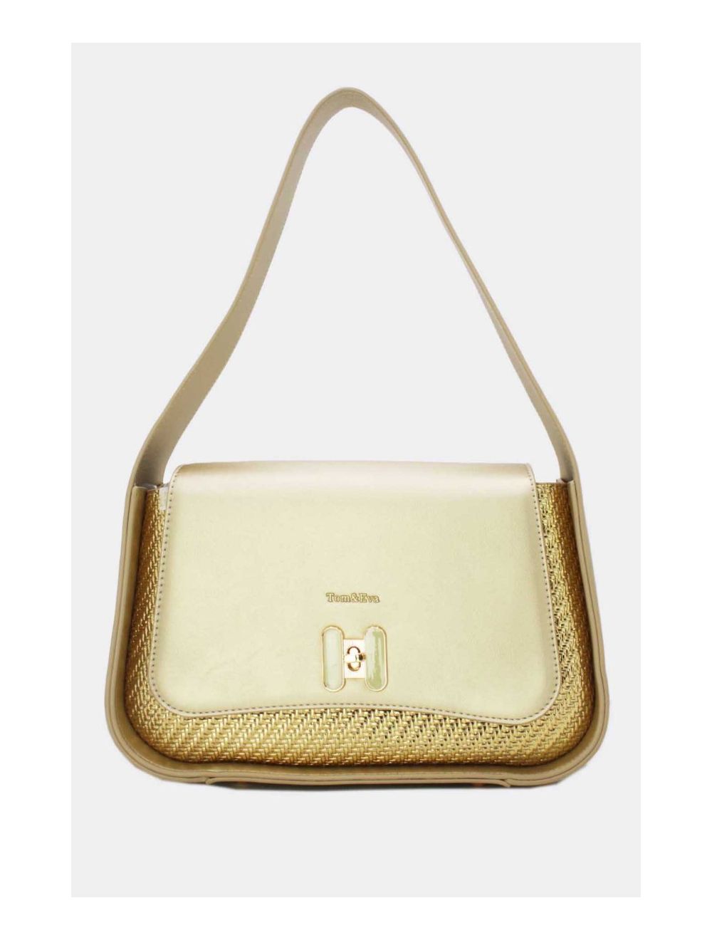 tom&eva Sac Porté Épaule Effet Tressé 24B-6057-Doré