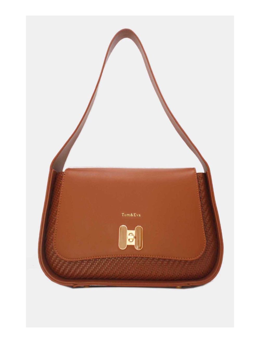Tom&eva Sac Porté Épaule Effet Tressé 24B-6057-Marron