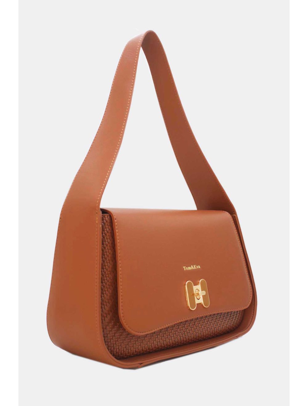 Tom&eva Sac Porté Épaule Effet Tressé 24B-6057-Marron