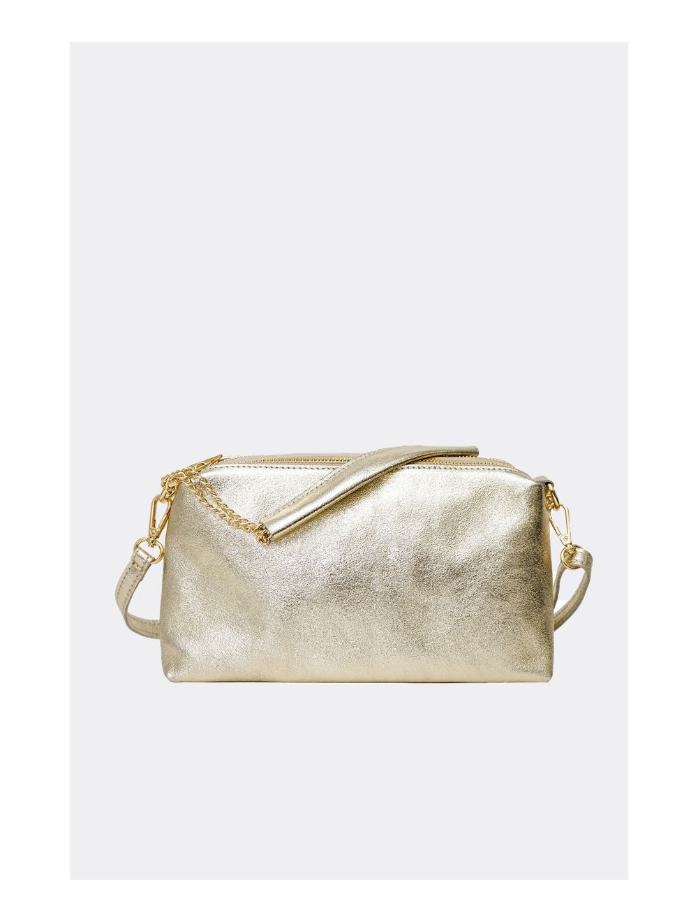 Tom&eva Sac Porté épaule En Croûte De Cuir Vachette Métalisé-DAPHNE METAL 4105-Doré