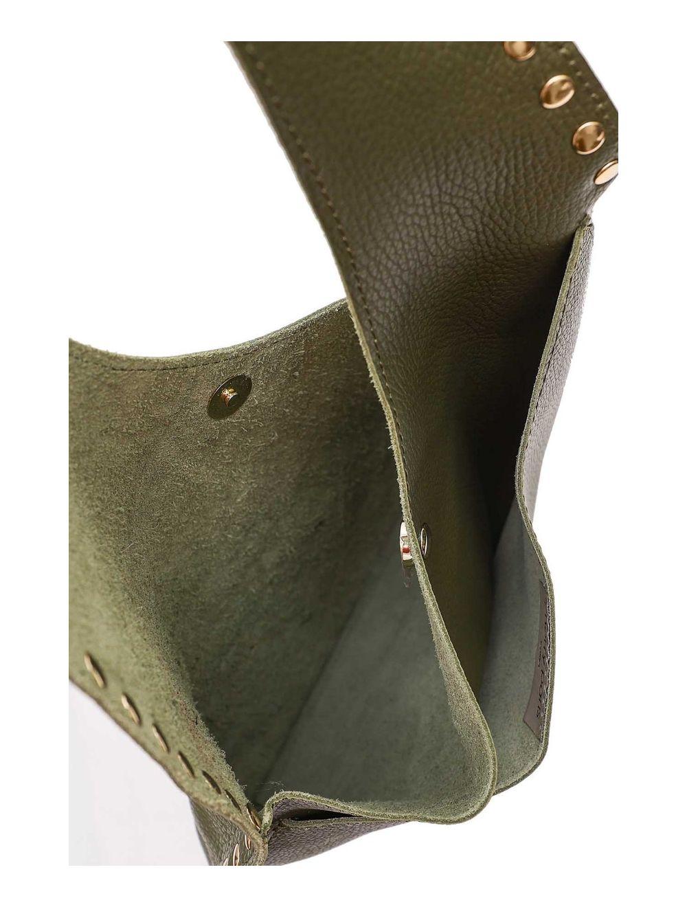 Tom&eva Sac Porté Épaule En Cuir De Vachette Grainée 4157 KARINE-Kaki