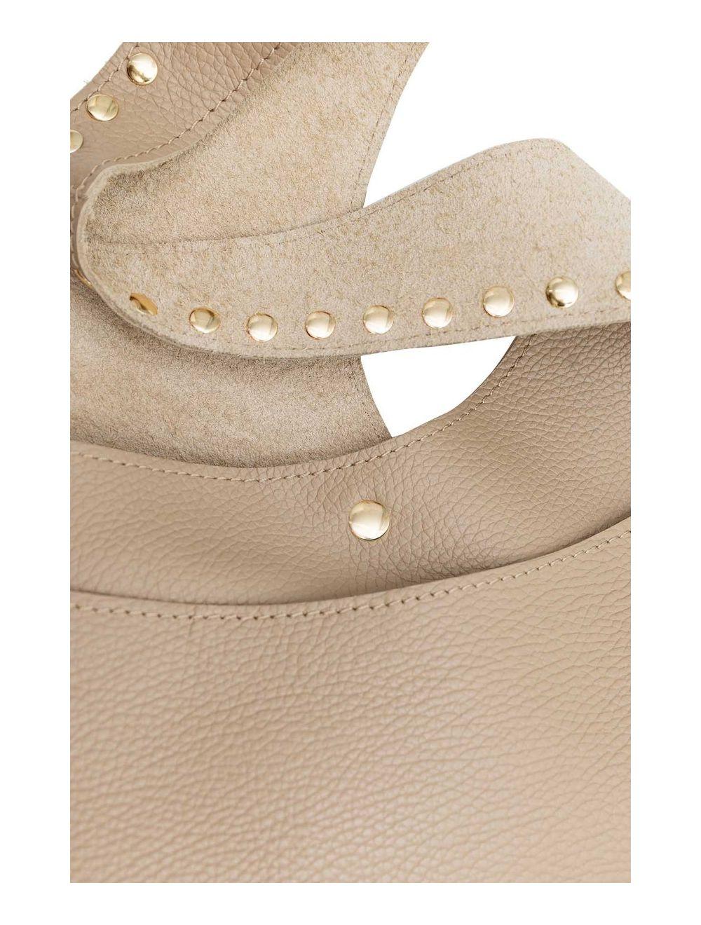 Tom&eva Sac Porté Épaule En Cuir De Vachette Grainée 4157 KARINE-Taupe