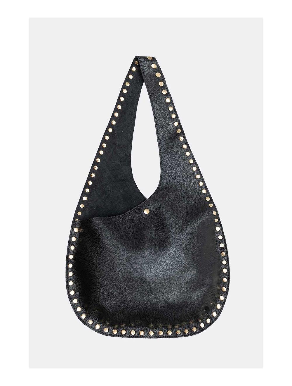 Tom&eva Sac Porté Épaule En Cuir De Vachette Grainée 4157 KARINE-Noir