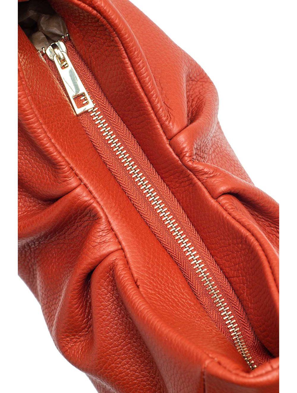 Tom&eva Sac Porté Épaule En Cuir De Vachette Grainée-EYA 4081-ROUILLE