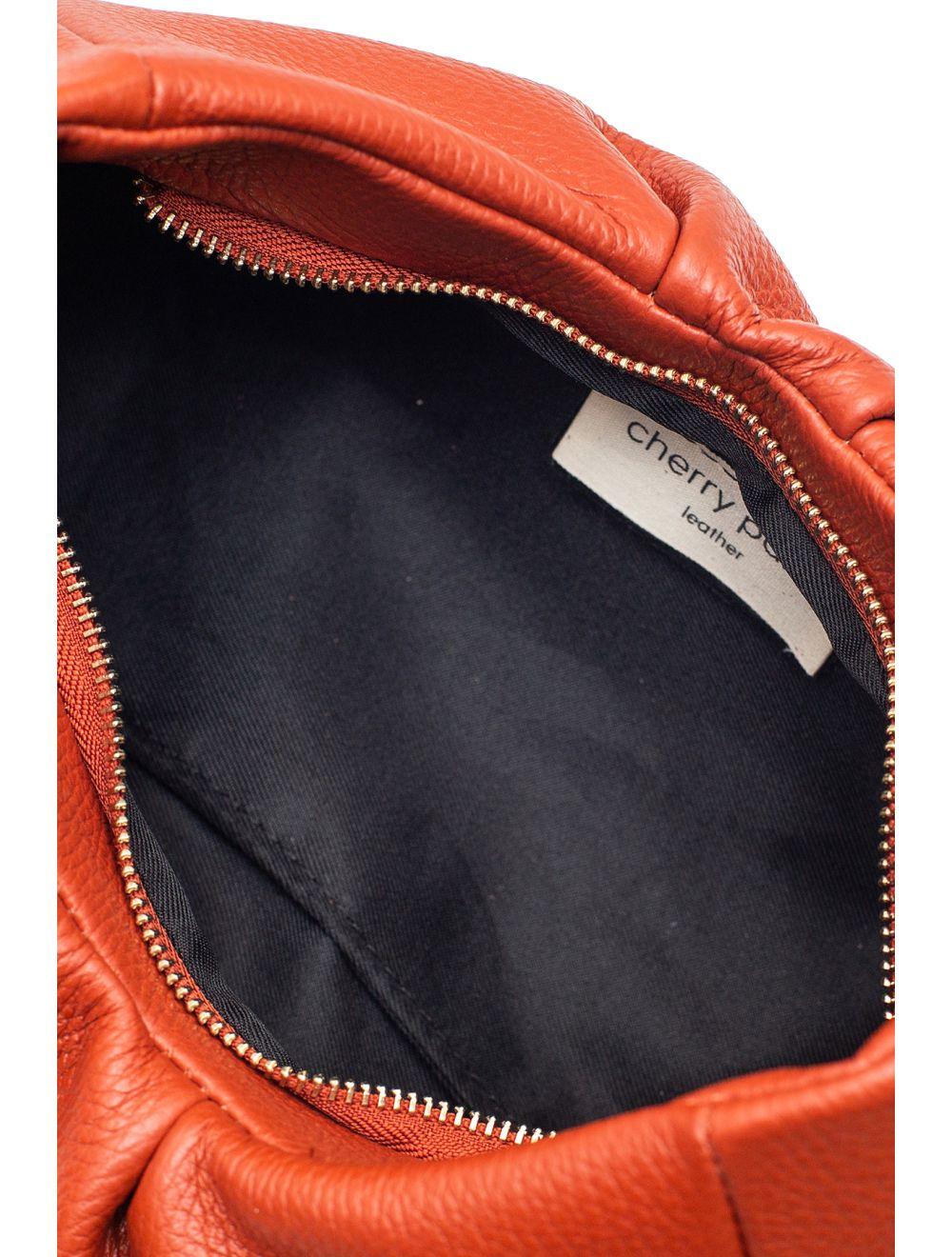 Tom&eva Sac Porté Épaule En Cuir De Vachette Grainée-EYA 4081-ROUILLE