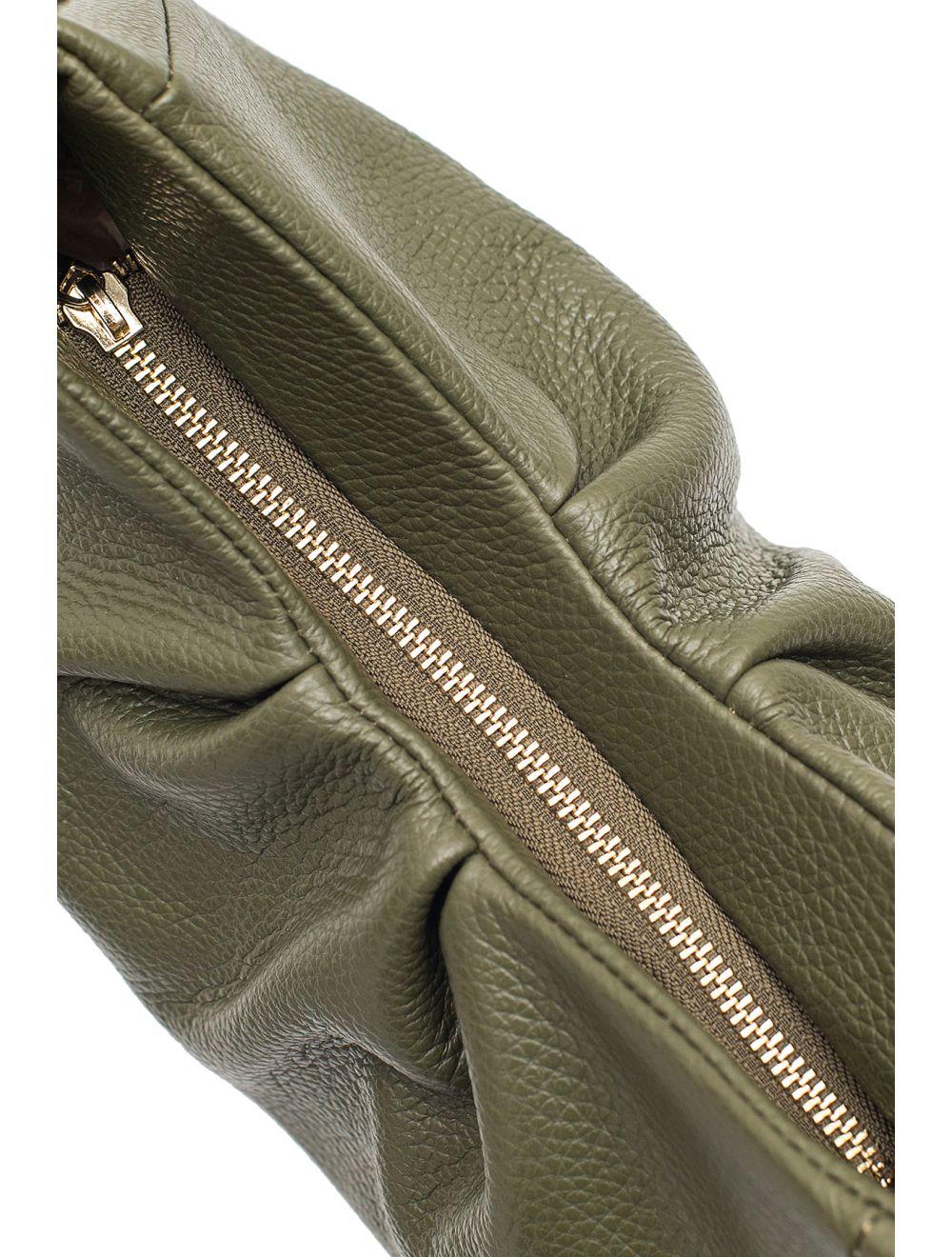 Tom&eva Sac Porté Épaule En Cuir De Vachette Grainée-EYA 4081-KAKI