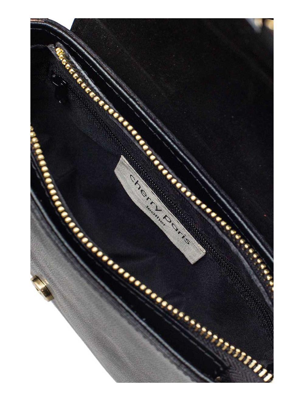 Tom&eva Sac Porté épaule En Cuir De Vachette Grainée-HERMINE 4063-Noir