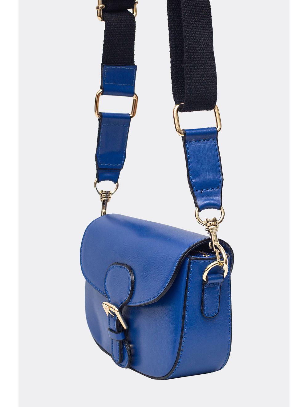 Tom&eva Sac Porté Épaule En Cuir De Vachette Grainée-HERMINE 4063-BLEU ROI