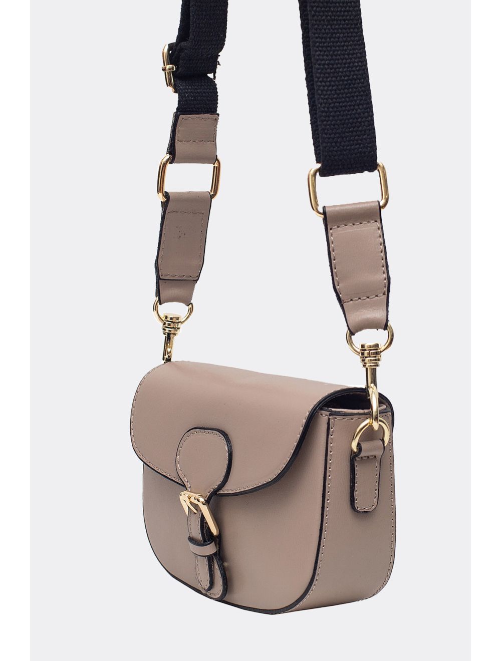 Tom&eva Sac Porté Épaule En Cuir De Vachette Grainée-HERMINE 4063-TAUPE
