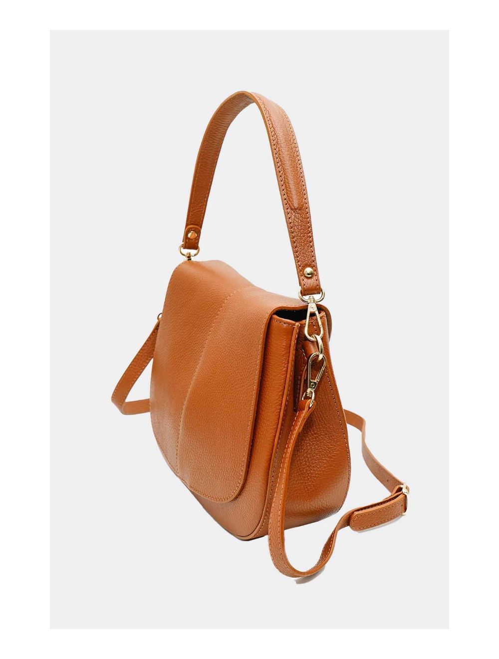 Tom&eva Sac Porté Épaule En Cuir Vachette Grainée 4137 LAYANA-COGNAC