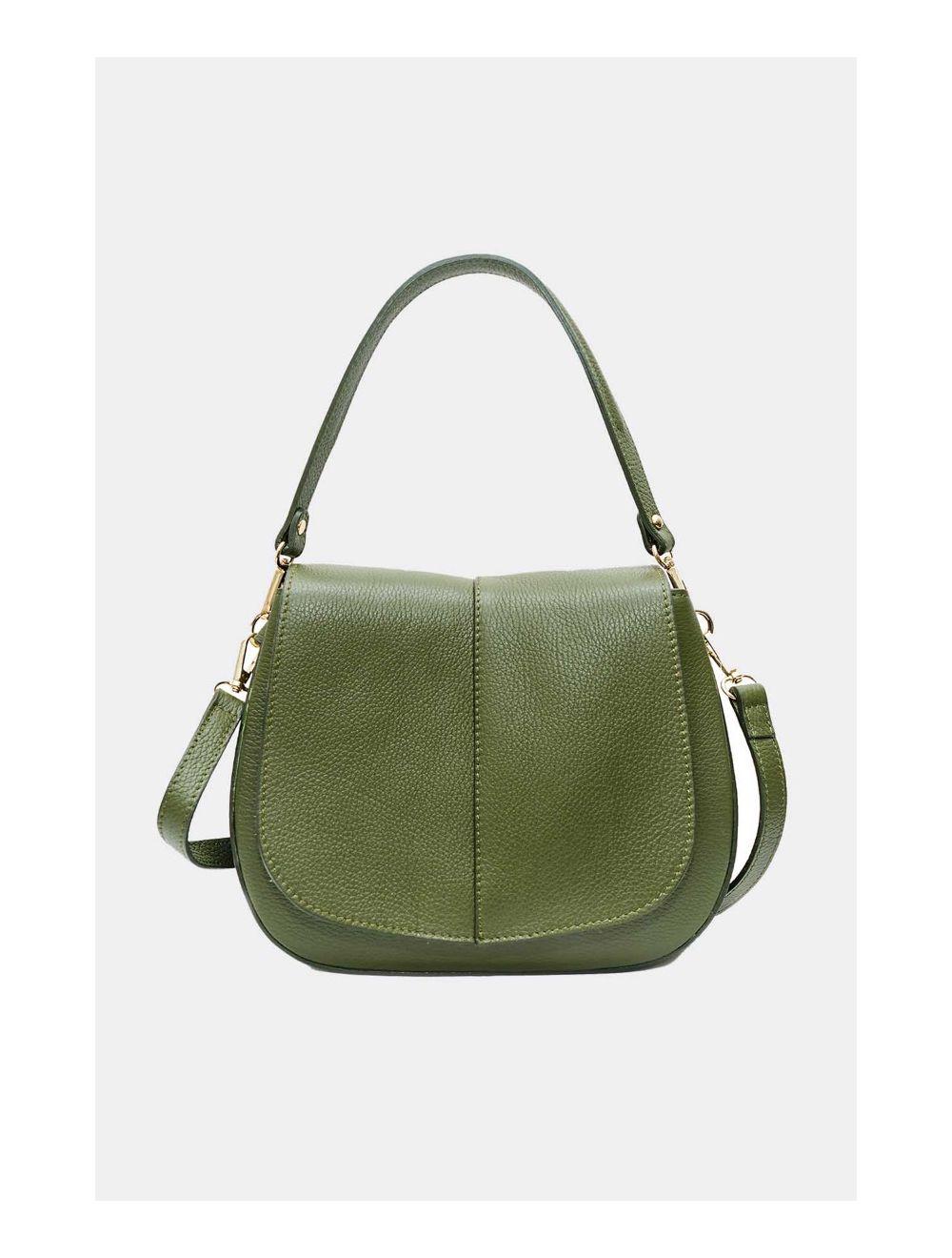 Tom&eva Sac Porté Épaule En Cuir Vachette Grainée 4137 LAYANA-KHAKI