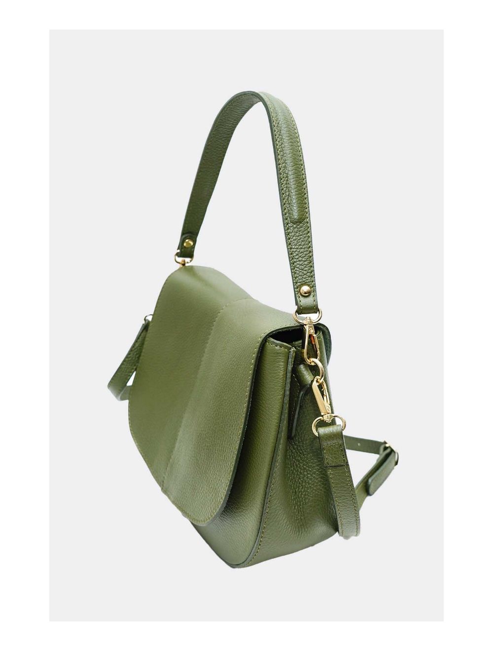 Tom&eva Sac Porté Épaule En Cuir Vachette Grainée 4137 LAYANA-KHAKI