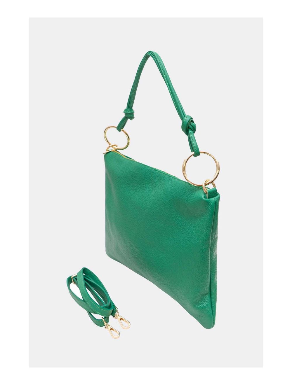 Tom&eva Sac Porté Épaule En Cuir Vachette Grainée NATALIA 4092-Vert