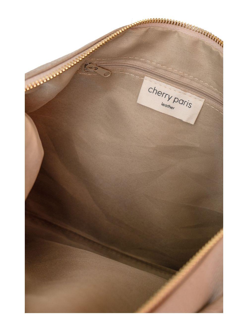 Tom&eva Sac Porté Épaule En Cuir Vachette Grainée NATALIA 4092-Taupe