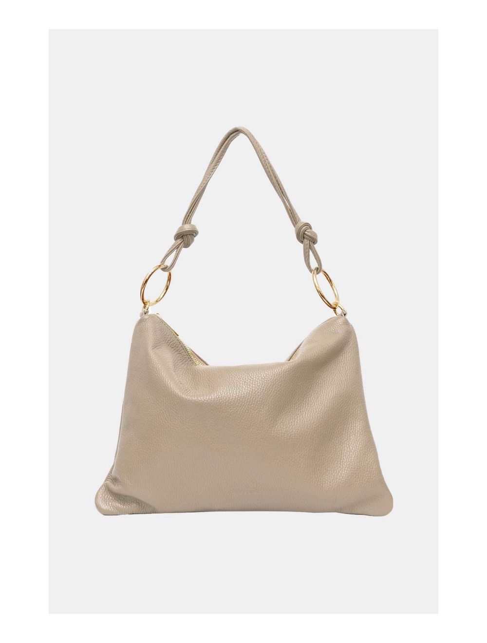 Tom&eva Sac Porté Épaule En Cuir Vachette Grainée NATALIA 4092-Beige